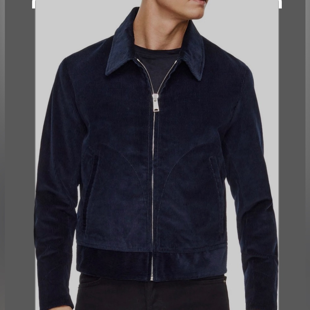 Sandro Chester corduroy navy jacket size small. Brand New never worn.
